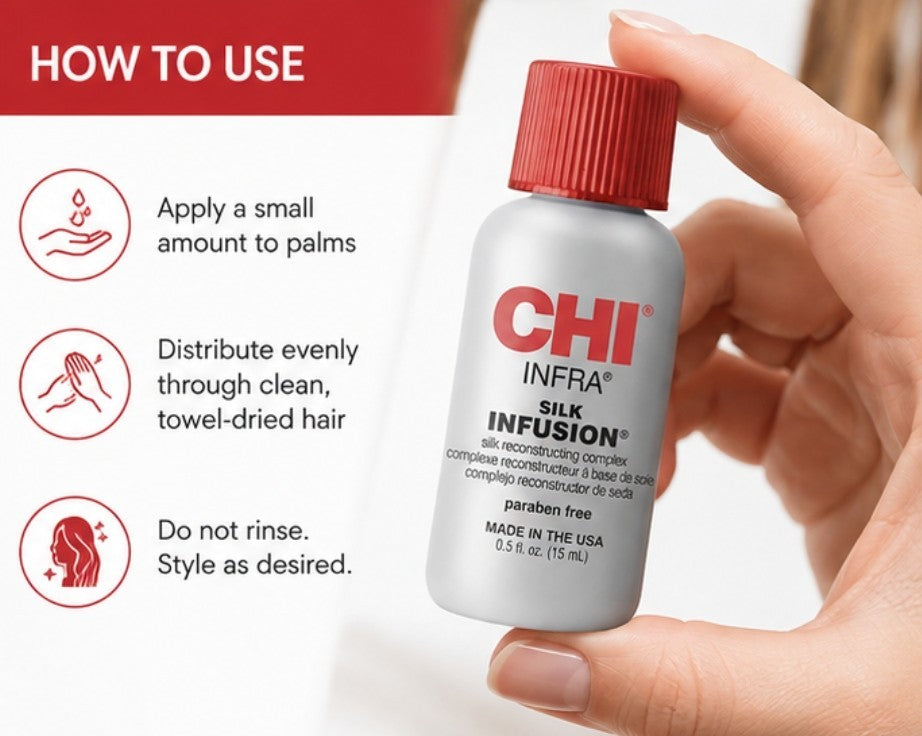 Chi Infra Silk Infusion Hair Reconstructor - 0.5 Fl Oz, 6 Pack