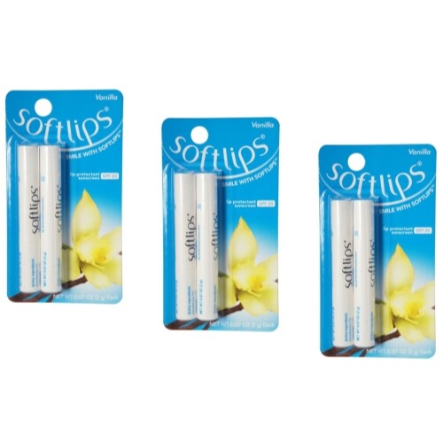 Lip Balm SPF 20 Vanilla Twin Pack - Soft & Moisturizing Sunscreen Protectant