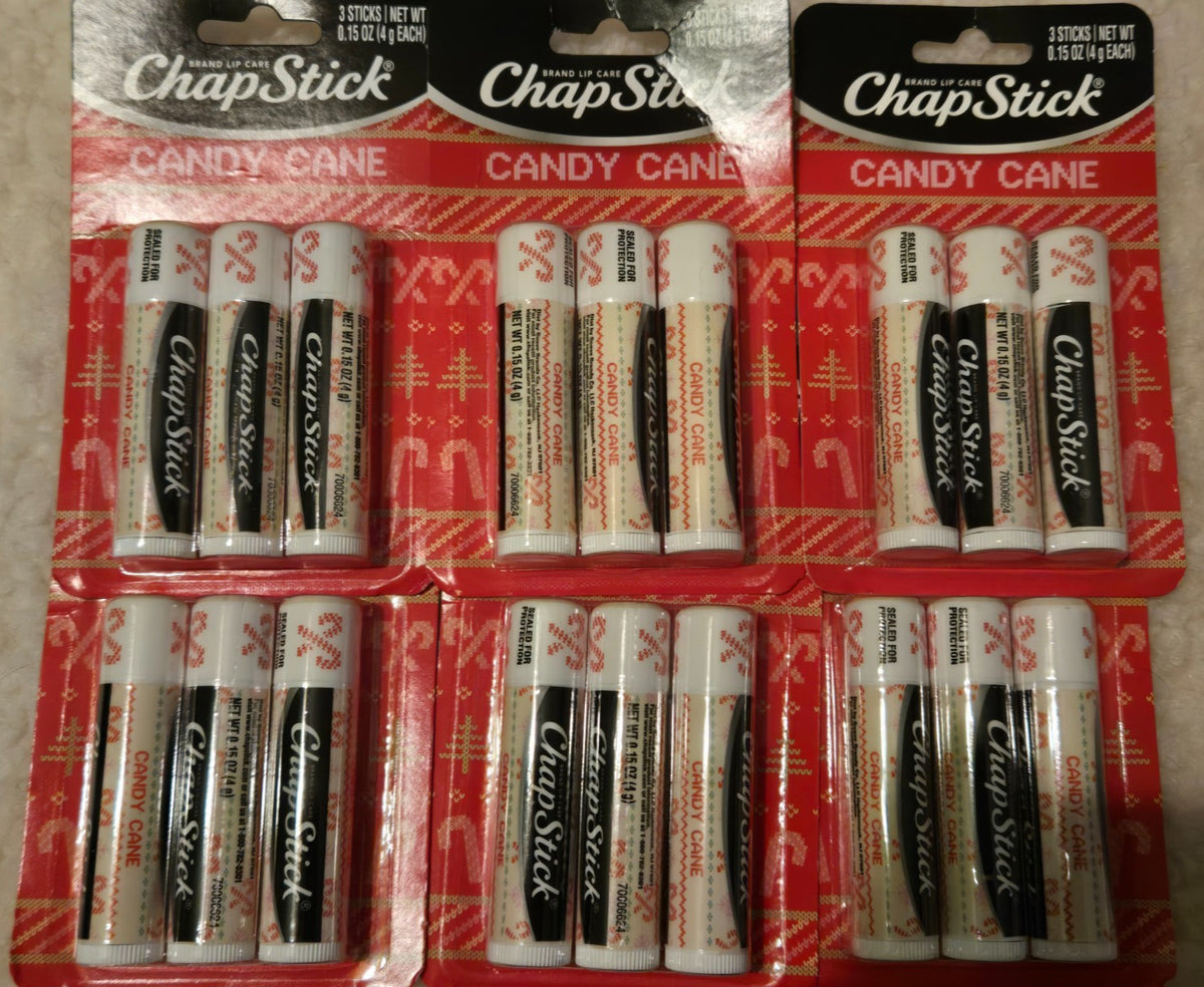 Candy Cane Lip Balm Set - Fresh & Minty Moisturizer for Lips