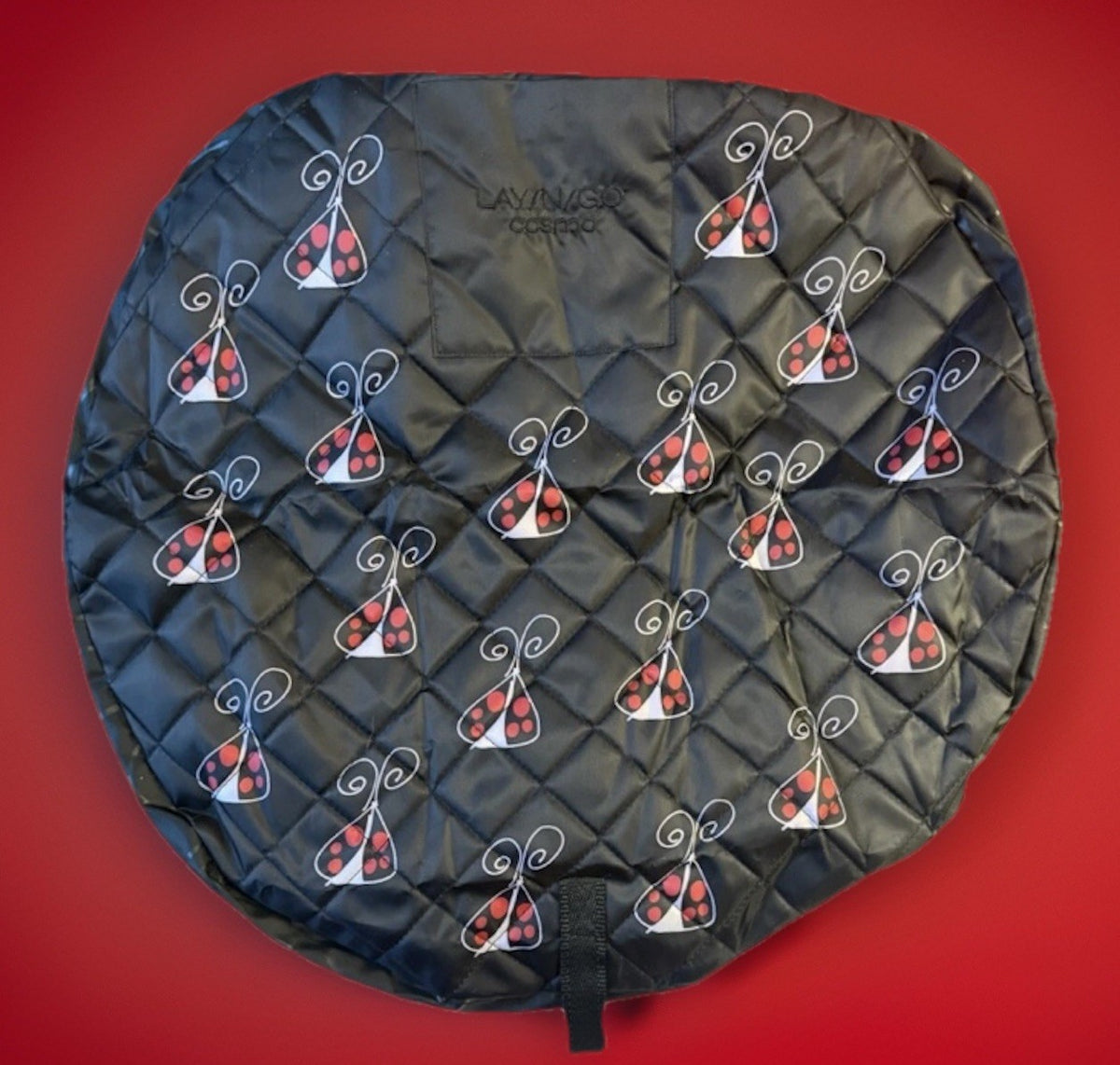 Travel Cosmetic Bag 21 Inch Washable Black Ladybugs Organizer for Women