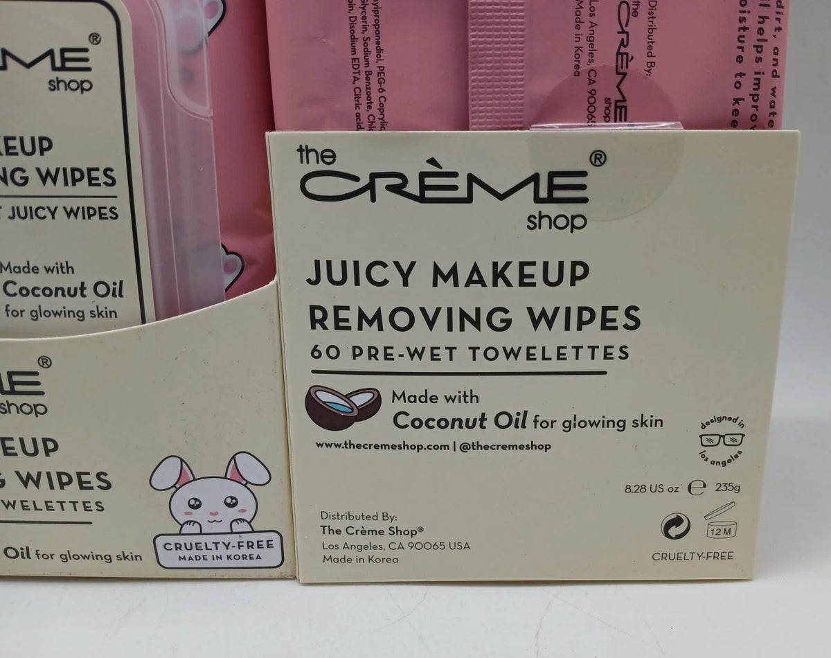 Hydrating Coconut Oil Makeup Wipes - 2 Pack, Gentle Face & Eye Cleansing Towelettes