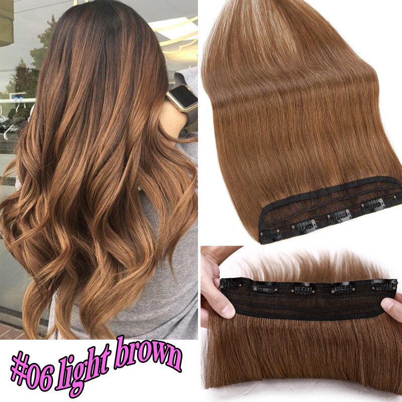 Clip-In Human Hair Extensions Thick & Full Head - Straight or Wavy