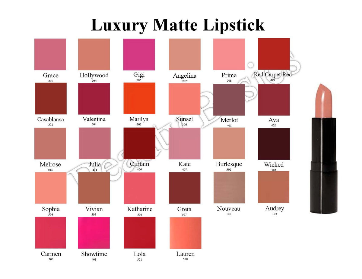 Luxury Matte Lipstick Hollywood - Long Lasting, Hydrating Lip Color