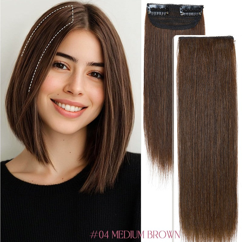 Remy Human Hair Clip-In Extensions Fluffy Short Weft 12-inch for Volume & Thickening