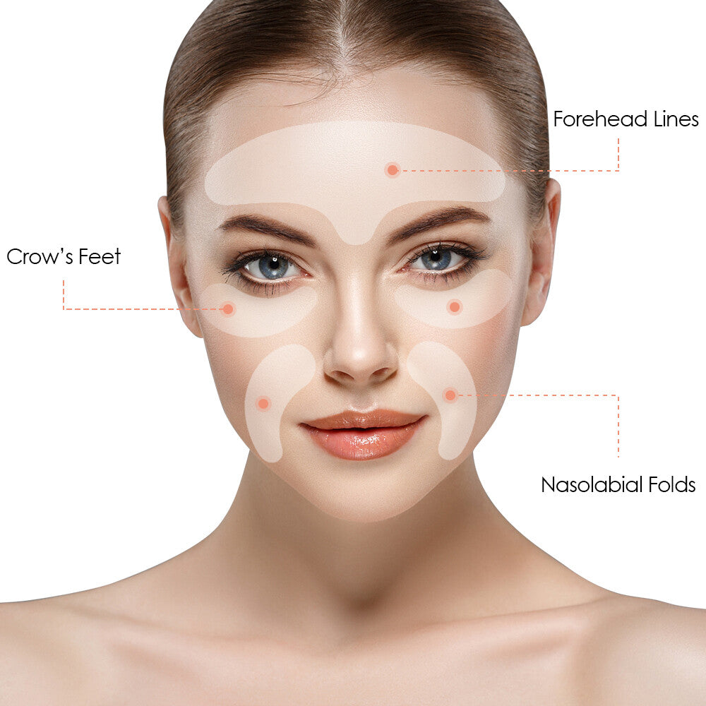 Anti Wrinkle Silicone Face and Neck Patches Set - Reusable Skin Lift Pads