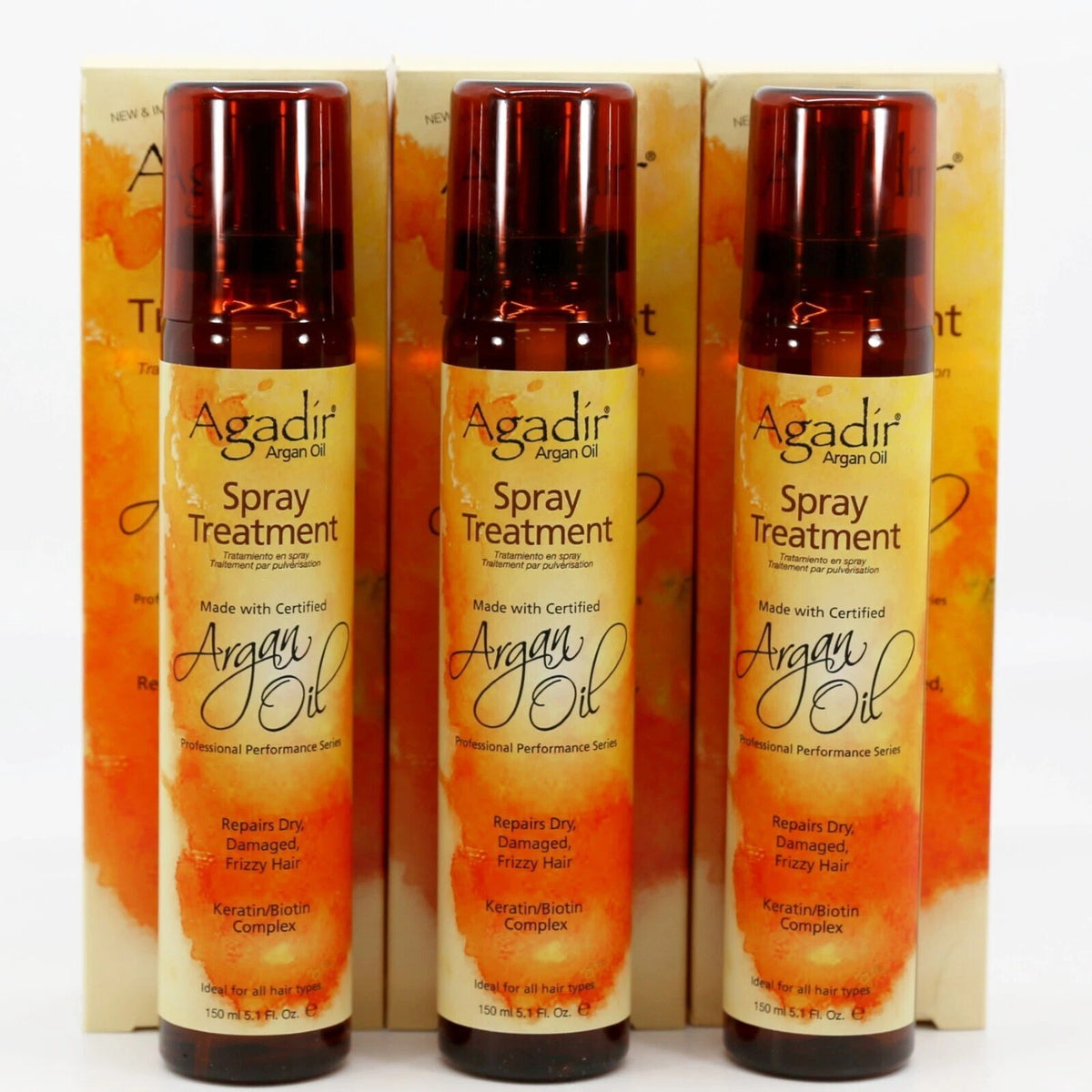 Argan Oil Hair Treatment Spray - Nourishing, Repairing, 3-Pack 150ml