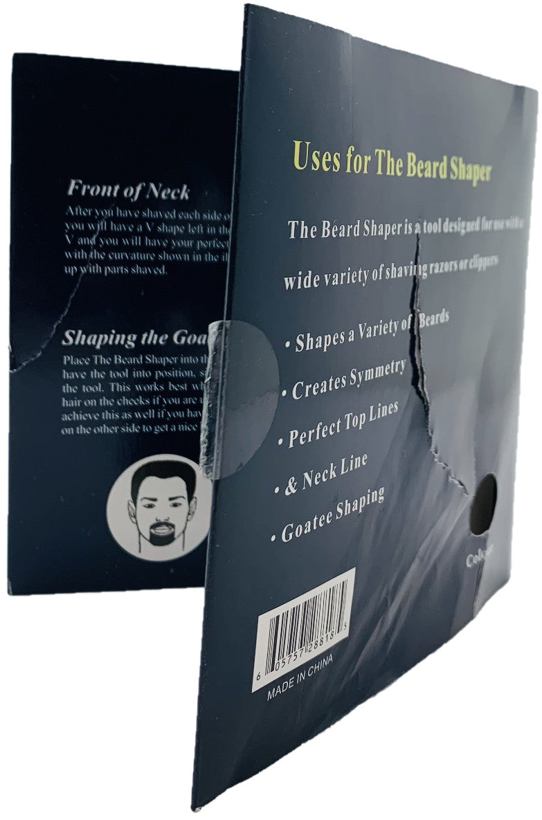 Beard Shaping Tool for Precise Lineups & Symmetry - Blue 7-in-1