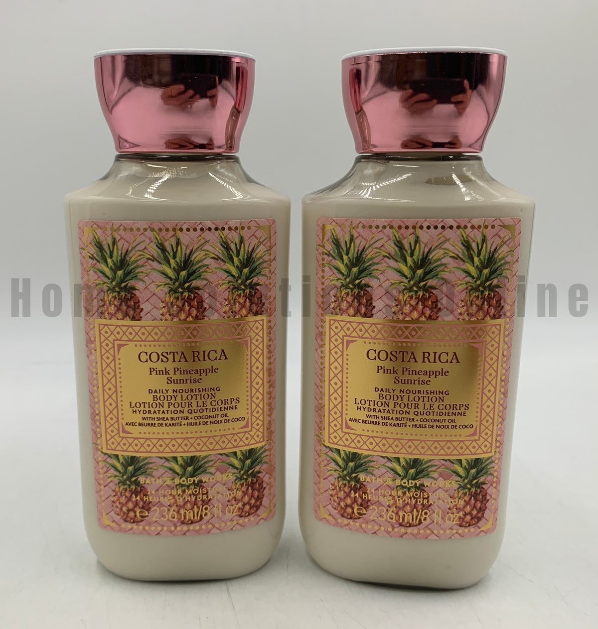 Pink Pineapple Sunrise Body Lotion 8 oz Set of 2