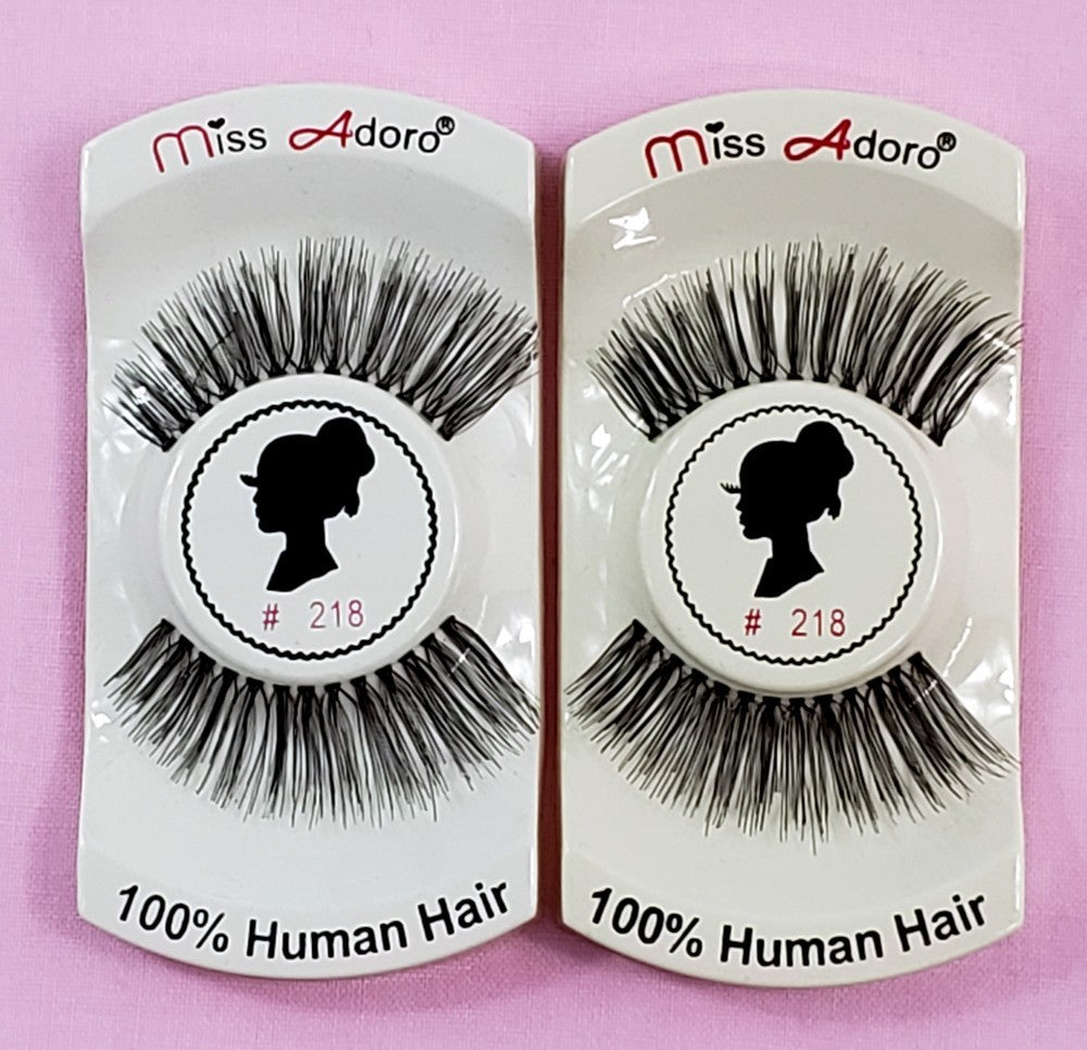 False Eyelashes, 12 Pack, 100% Human Hair, #218 NaturalTouch
