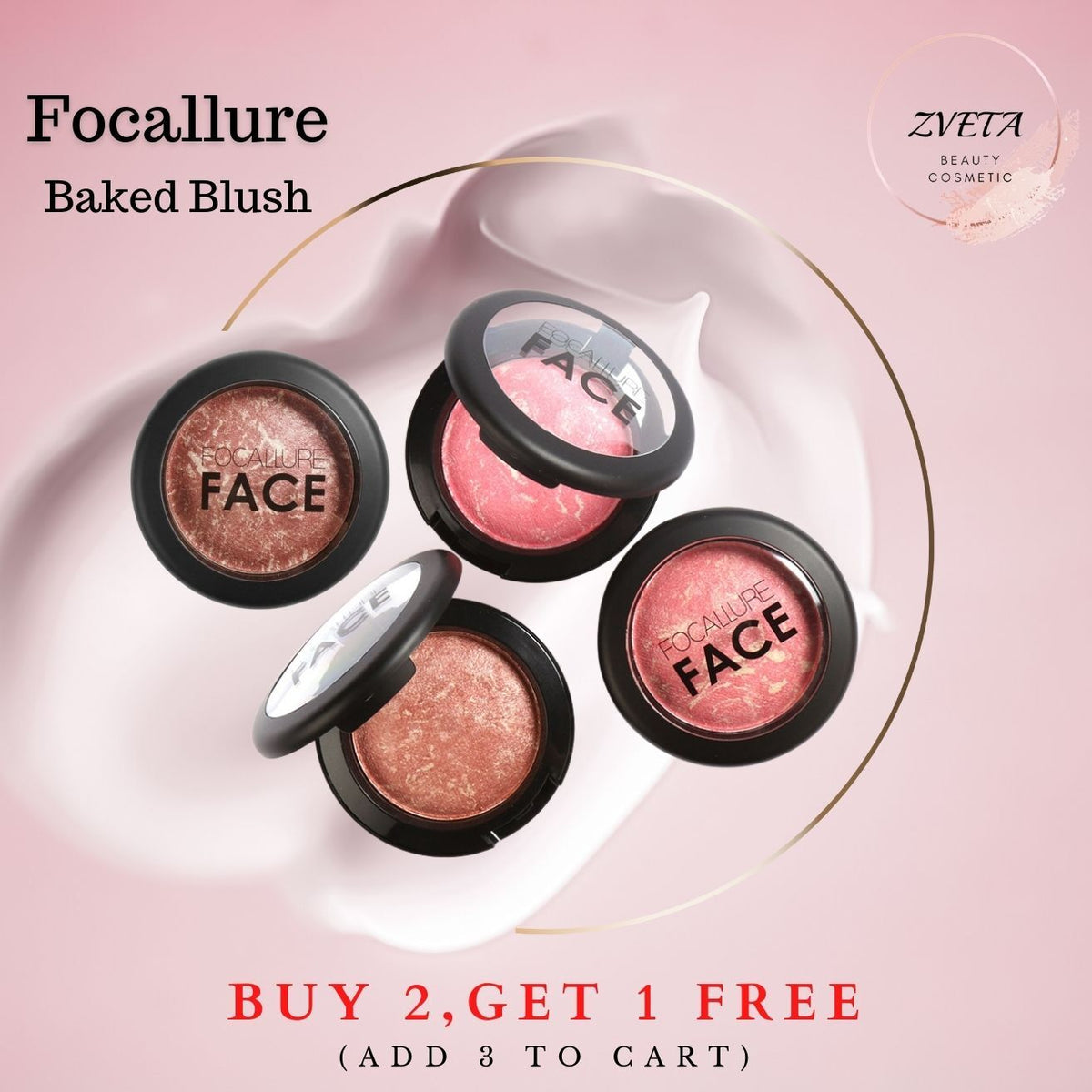 Baked Blush - Nourishing Powder with Anti-Aging Properties, Multiple Shades