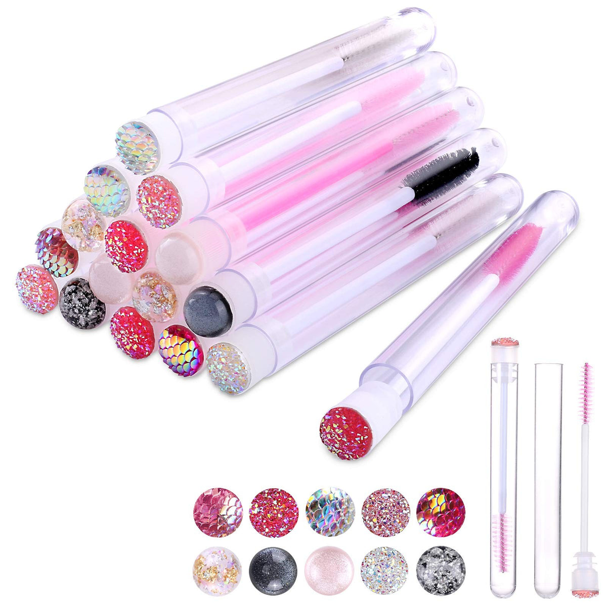 Disposable Eyelash & Eyebrow Brush Set - 10 Pack Makeup Tools