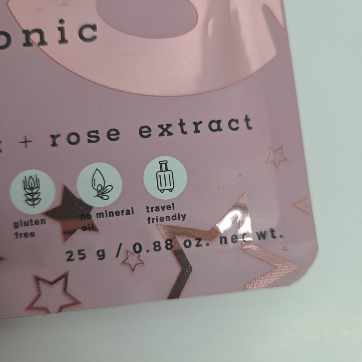 Rose Gold Shimmer Face Mask with Hyaluronic Acid - 0.88 oz