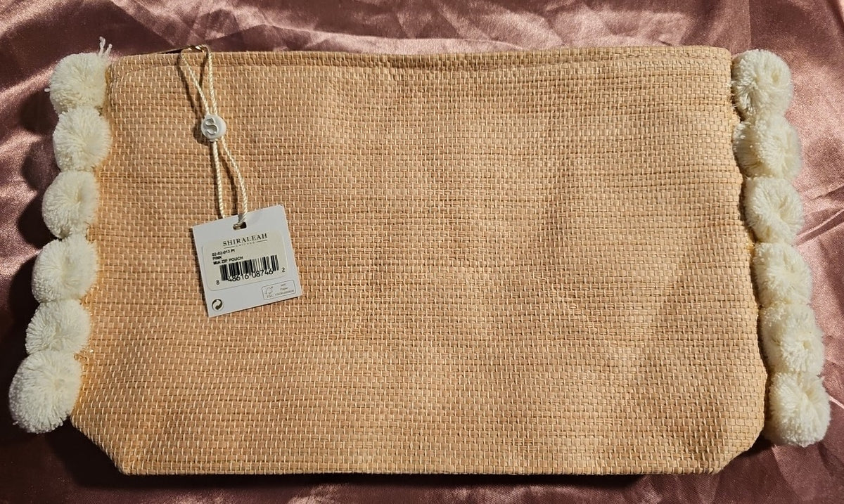 Cosmetic Bag with Zipper Closure and Puff Edging - Travel Makeup Organizer
