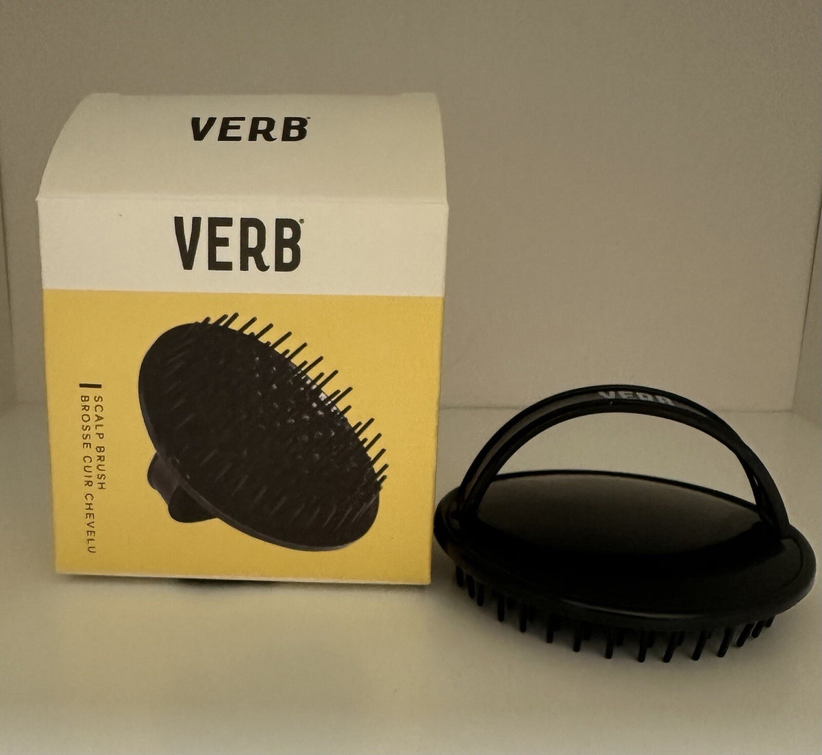 Verb Hair Care Scalp Brush - Black, Gentle Scalp Exfoliation Tool