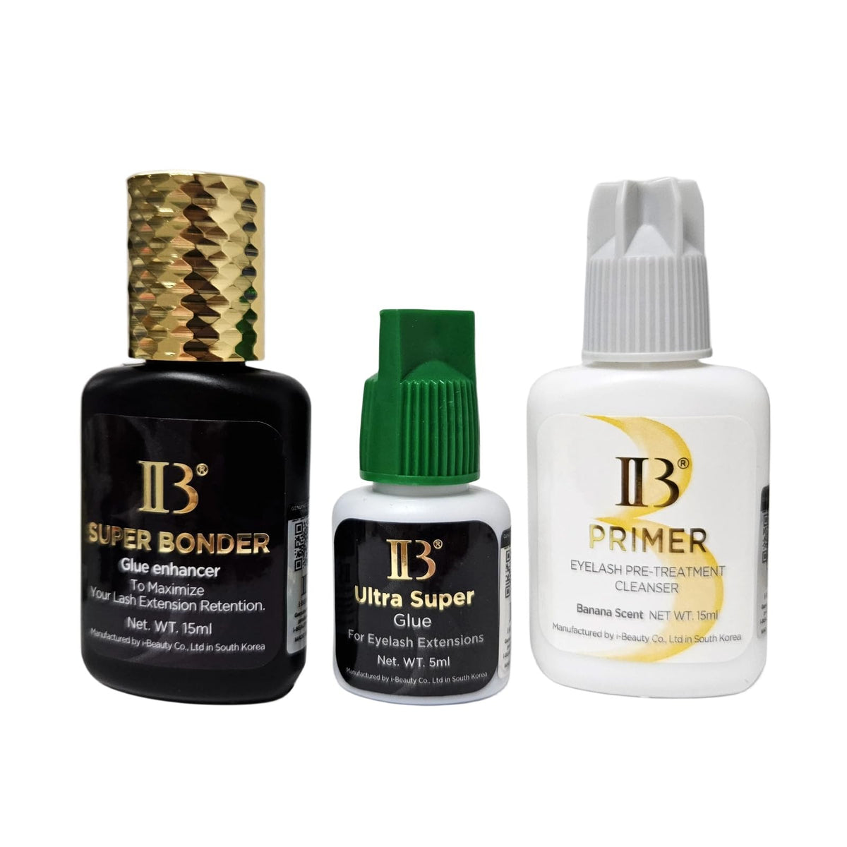 Eyelash Extension Glue Primer & Super Bonder Set - Salon Adhesive Kit