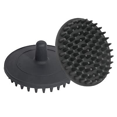 Flexible Silicone Scalp Brush for Hair Washing & Massage - Black