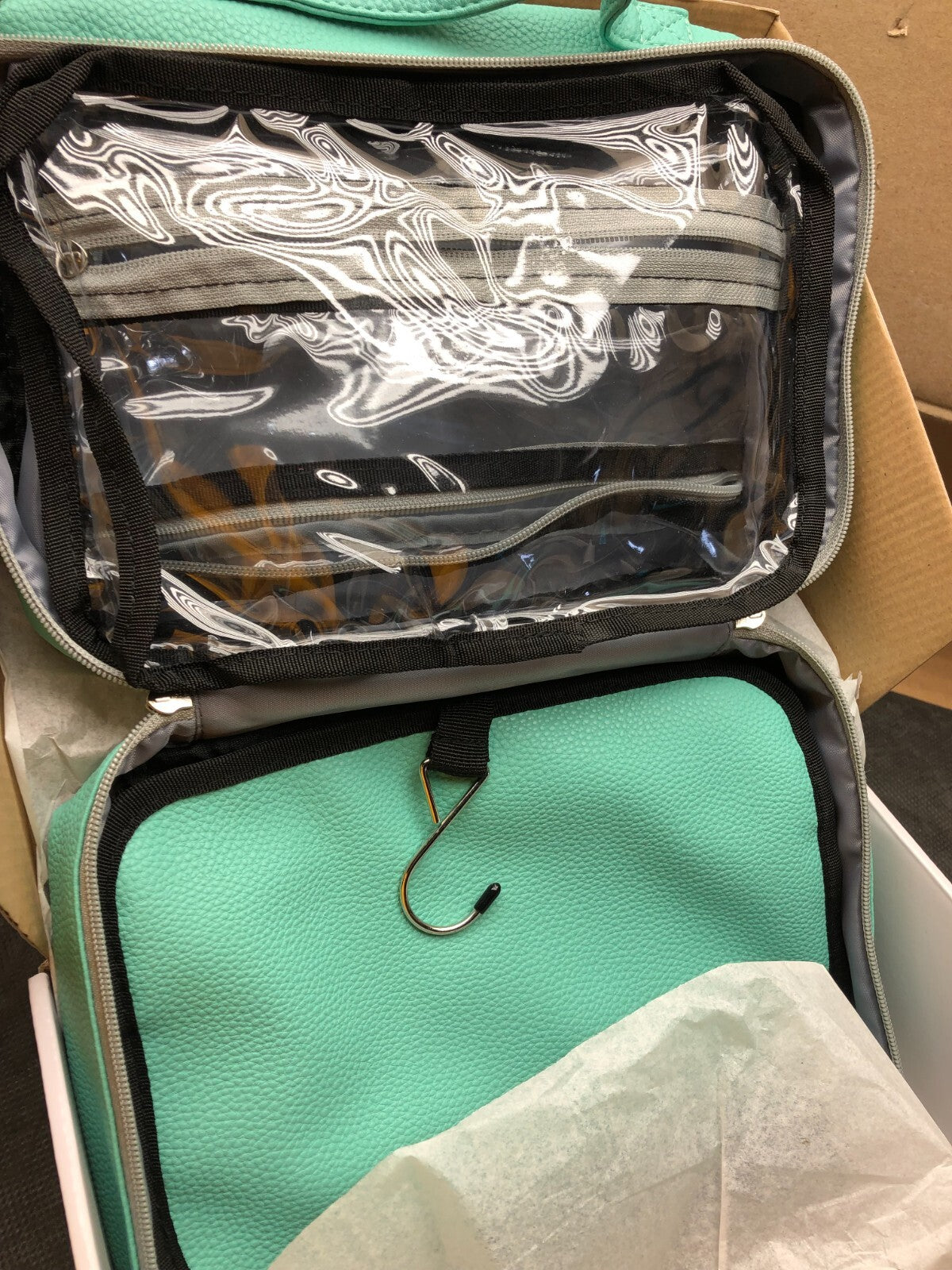 Water-Resistant Travel Toiletry Bag with Hanging Hook - Pierre Lacroix