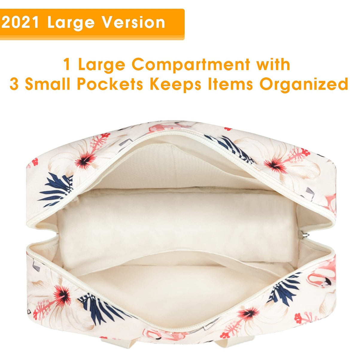 Large Waterproof Cosmetic Travel Bag for Women - Organizer & Toiletry Kit