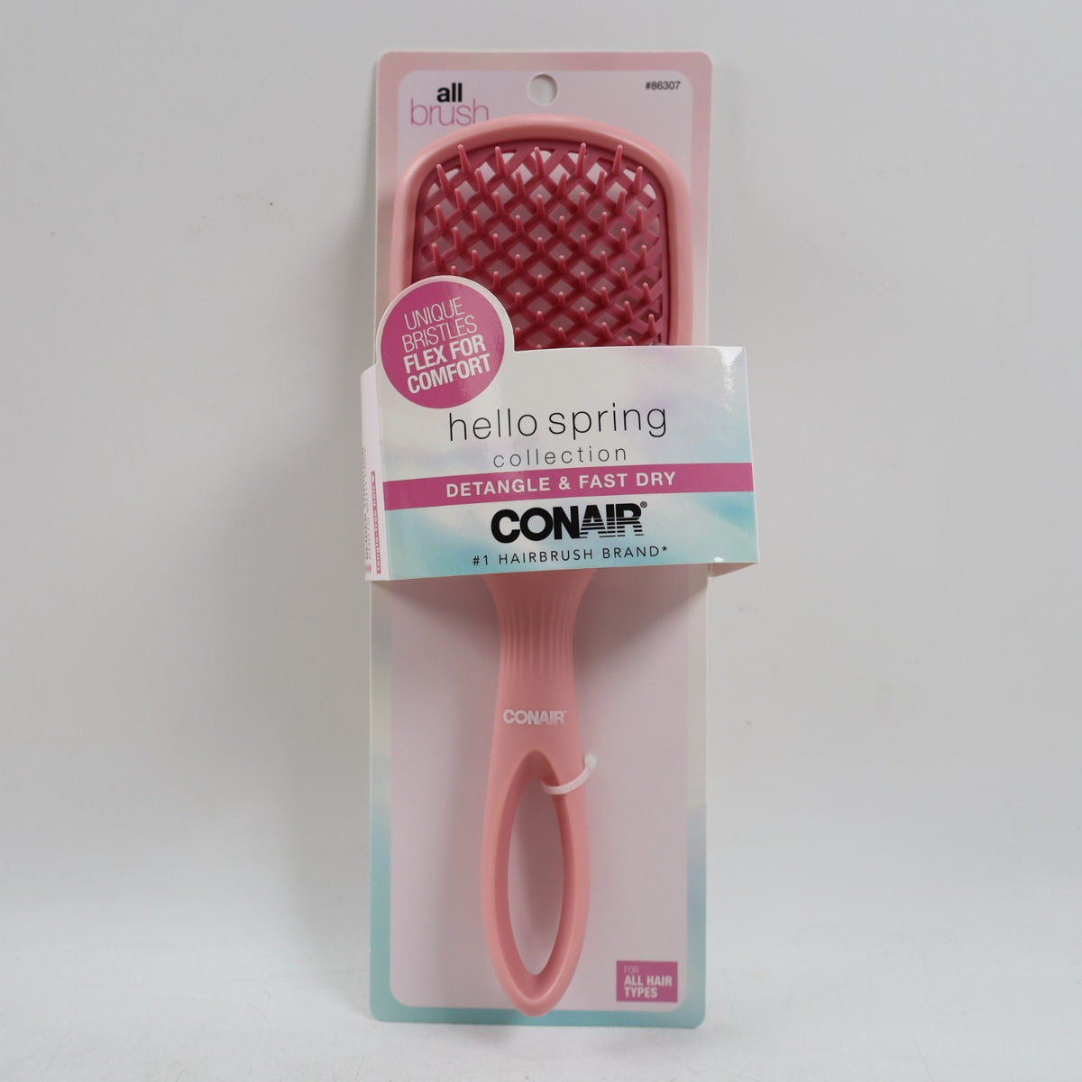Conair Allbrush Detangle & Fast Dry Vented Hairbrush Set - Pink, Pack of 2