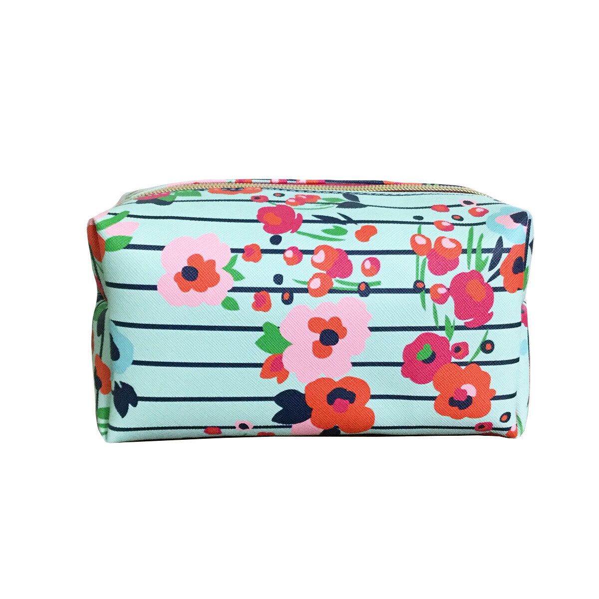 Dabney Lee Floral Stripe Cosmetic Bag – Travel Makeup & Toiletry Organizer