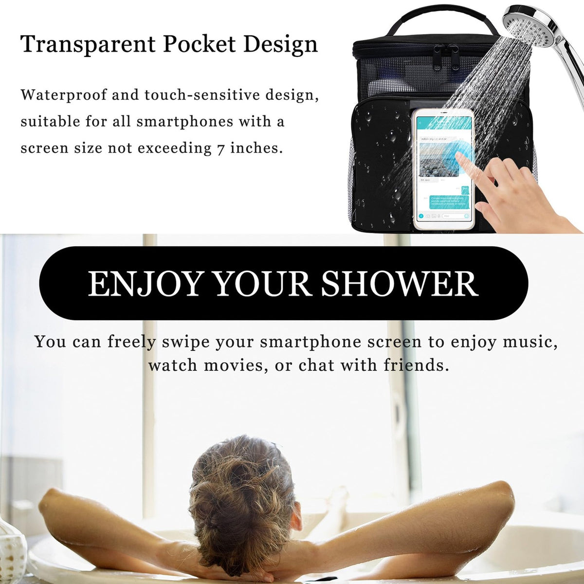 Large Water-Resistant Travel & Dorm Bathroom Caddy Organizer for College Students