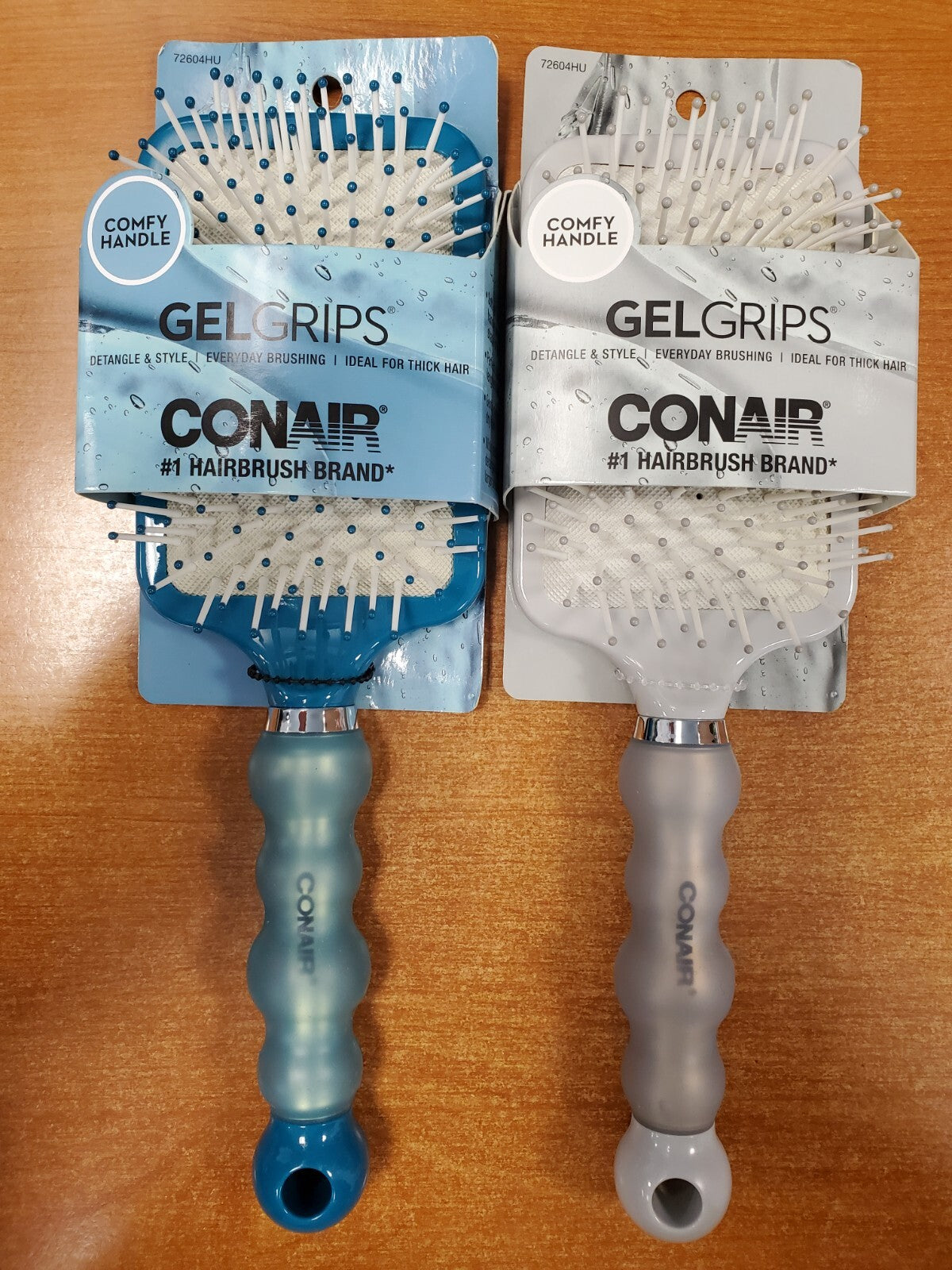 Conair Gel Grip Paddle Hairbrush Pack - Detangles & Styles All Hair Types