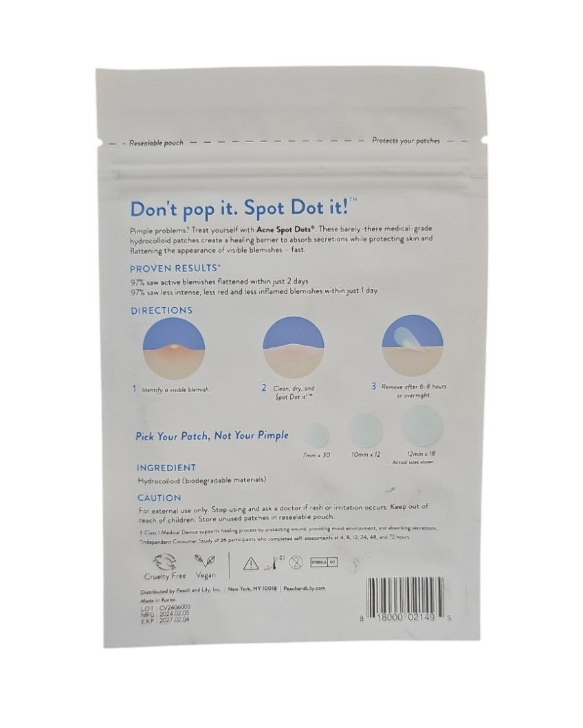 Hydrocolloid Acne Spot Patches for Zits and Blemishes - 60 Count