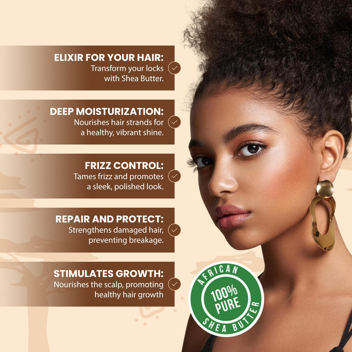 Raw African Shea Butter 8 oz - 100% Pure Organic Unrefined