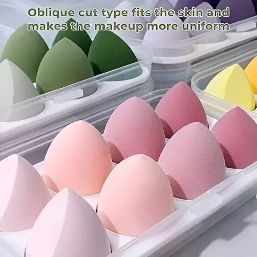 8 Pcs Colorful Makeup Sponge Set Blender Foundation Blenders