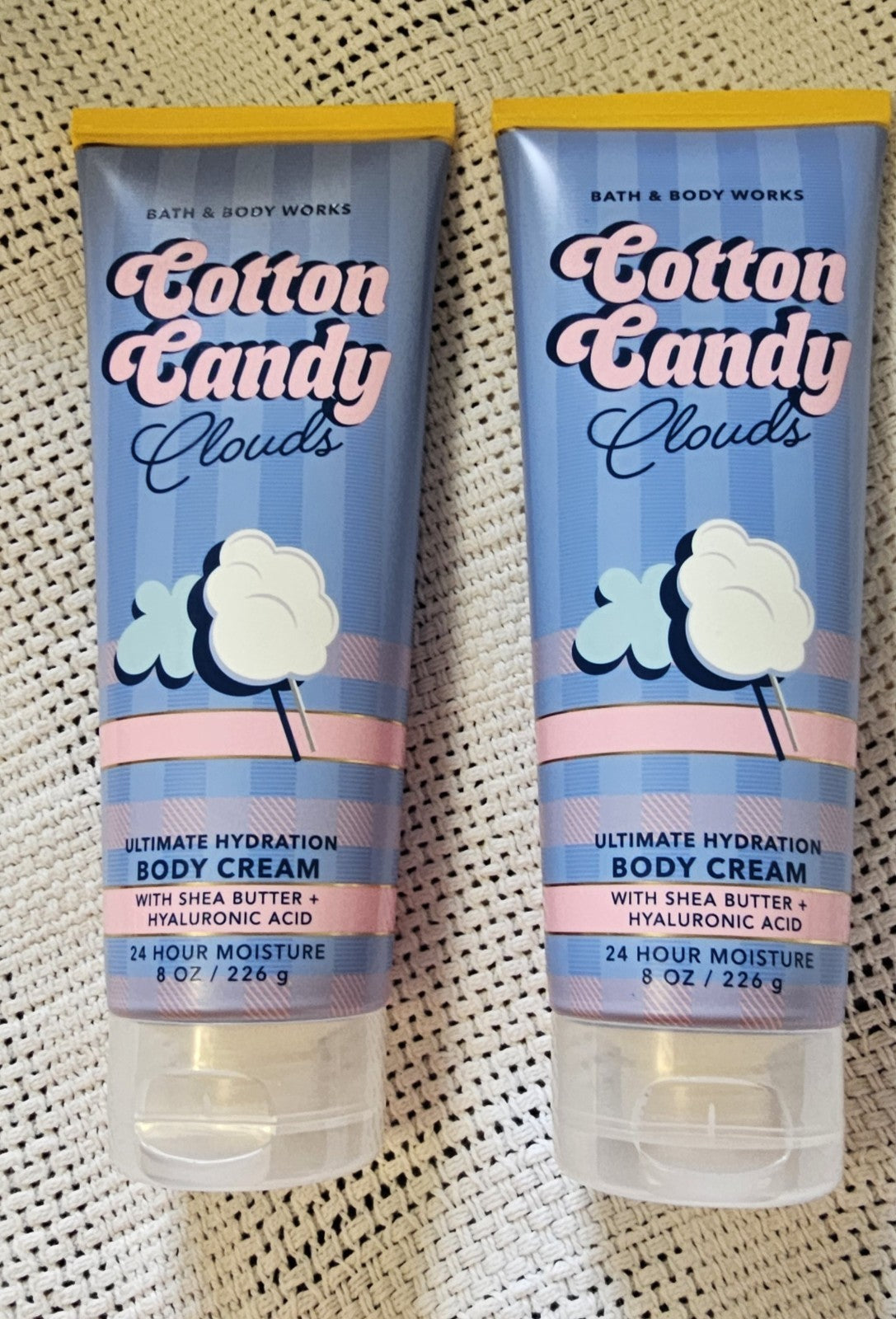 2 ~ Bath & Body Works Cotton Candy Clouds Cream 8 oz.