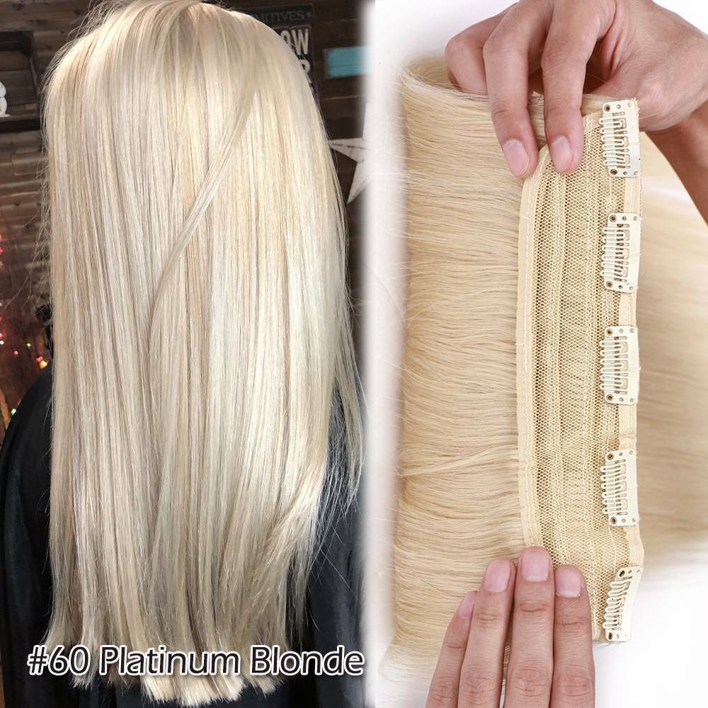 Clip-In Human Hair Extensions Full Head Highlight Straight