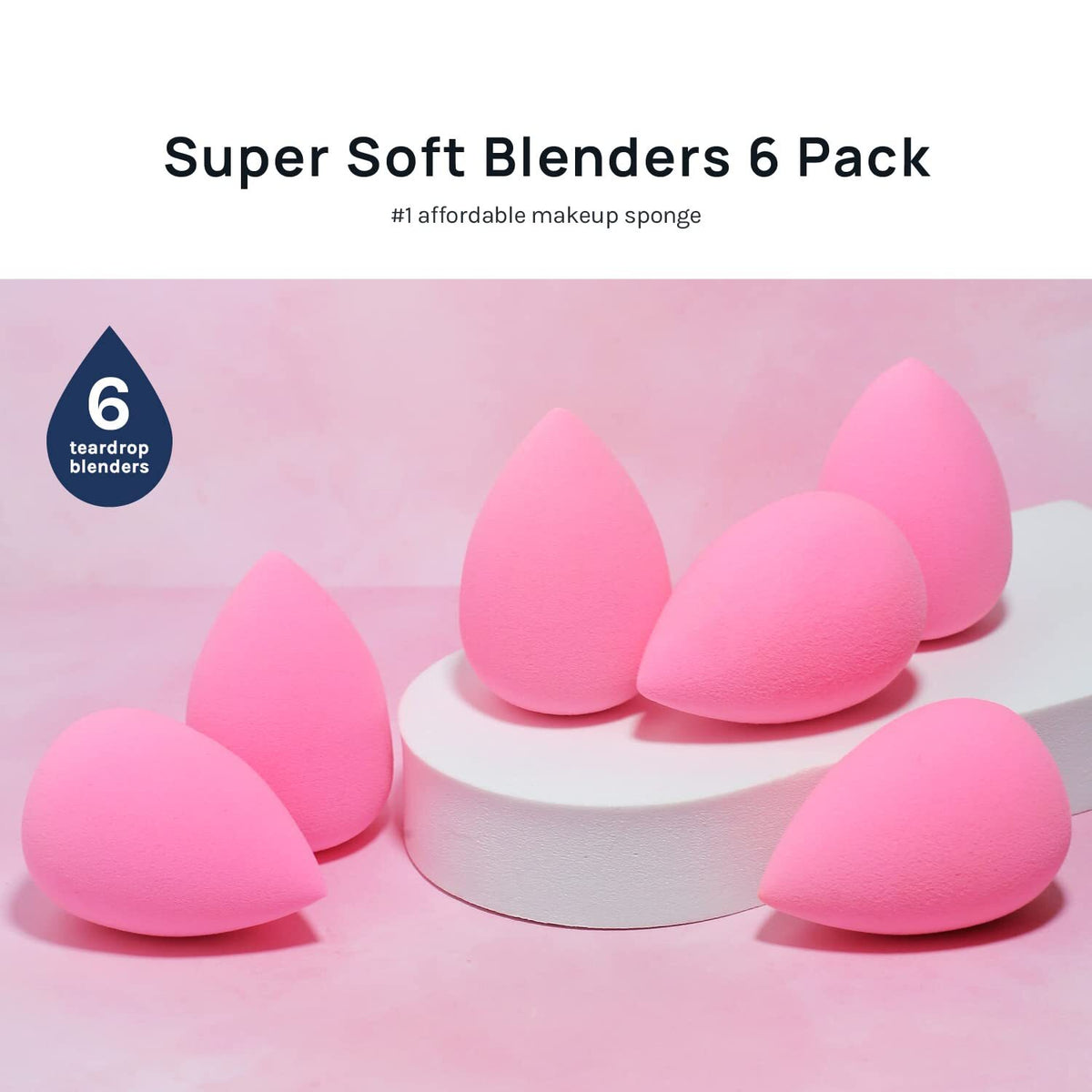 Makeup Sponge Set Latex-Free High-Definition Blender 6 Pieces