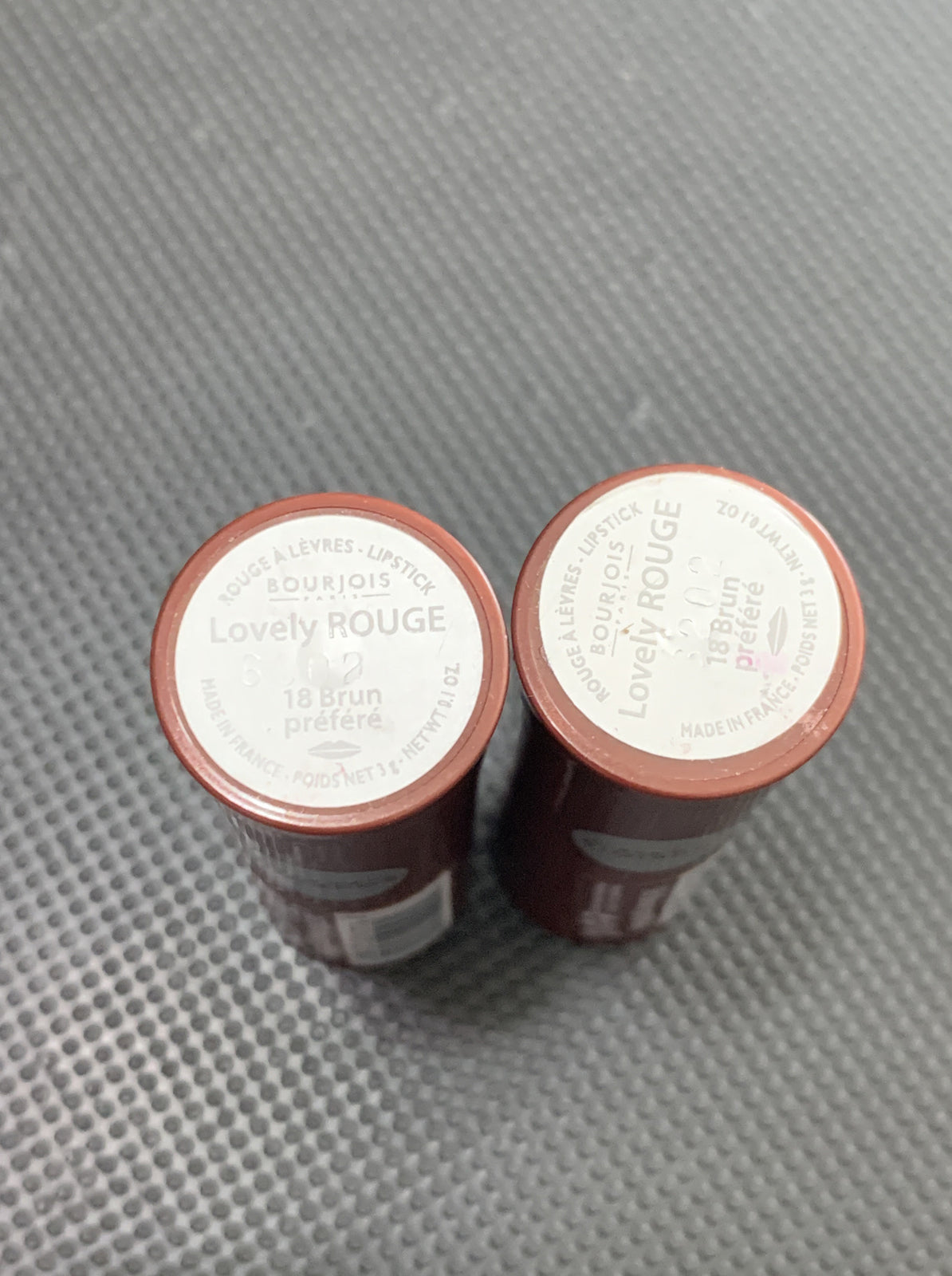 Set of 2 Bourjois Lovely Rouge Lipstick 18 Brun Prefere - 0.1 oz Each