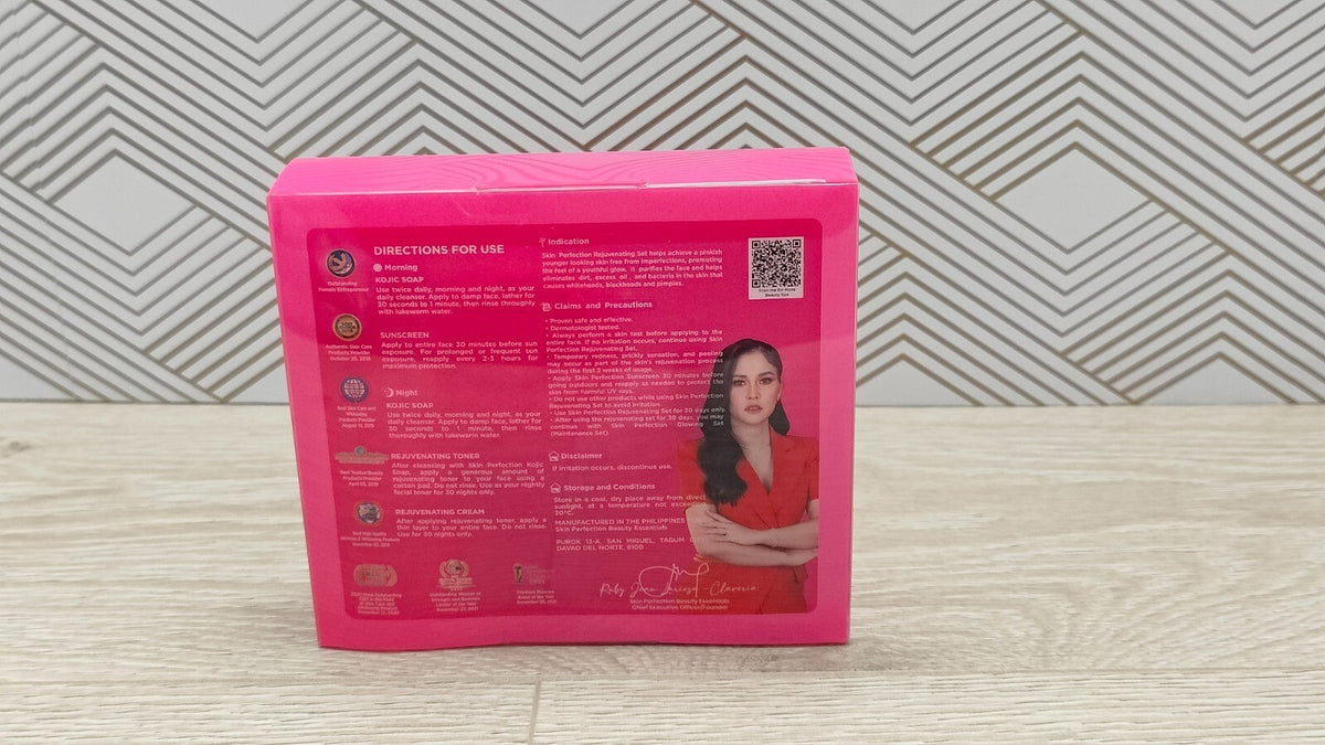 Skin Perfection Rejuvenating Skin Care Set with Kojic Soap & SPF 45