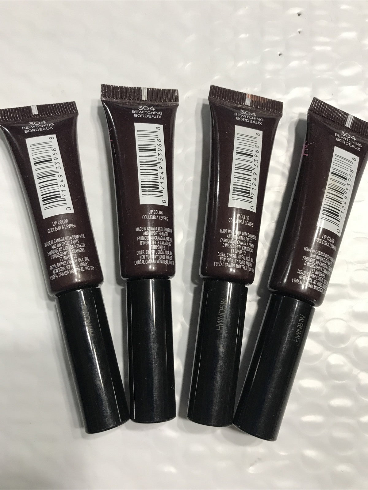 L'Oréal Infallible Lip Paint Set - 4 Tubes, Long-Lasting Lip Color