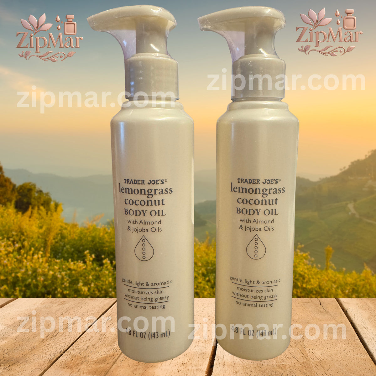 Lemongrass Coconut Body Oil - 2 Pack, 4.8 fl oz Each