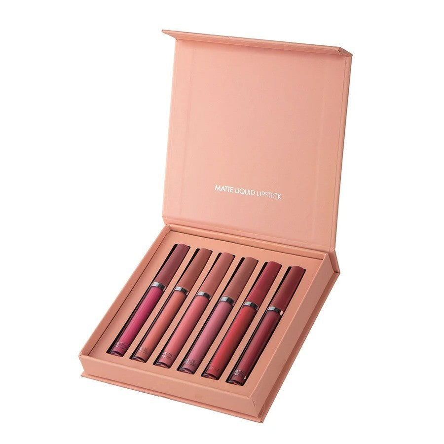 6pcs Waterproof Matte Lipstick Set Long Lasting Lip Makeup Beauty