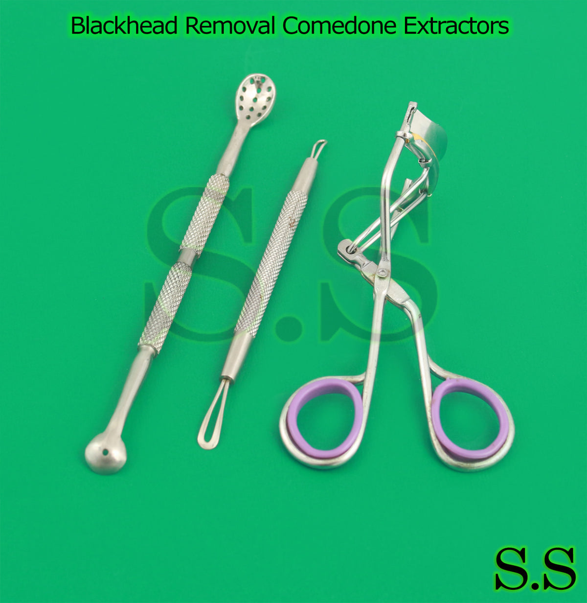 Blackhead Comedone Extractors 3-Piece Acne Pimple Blemish Remover Tool Set