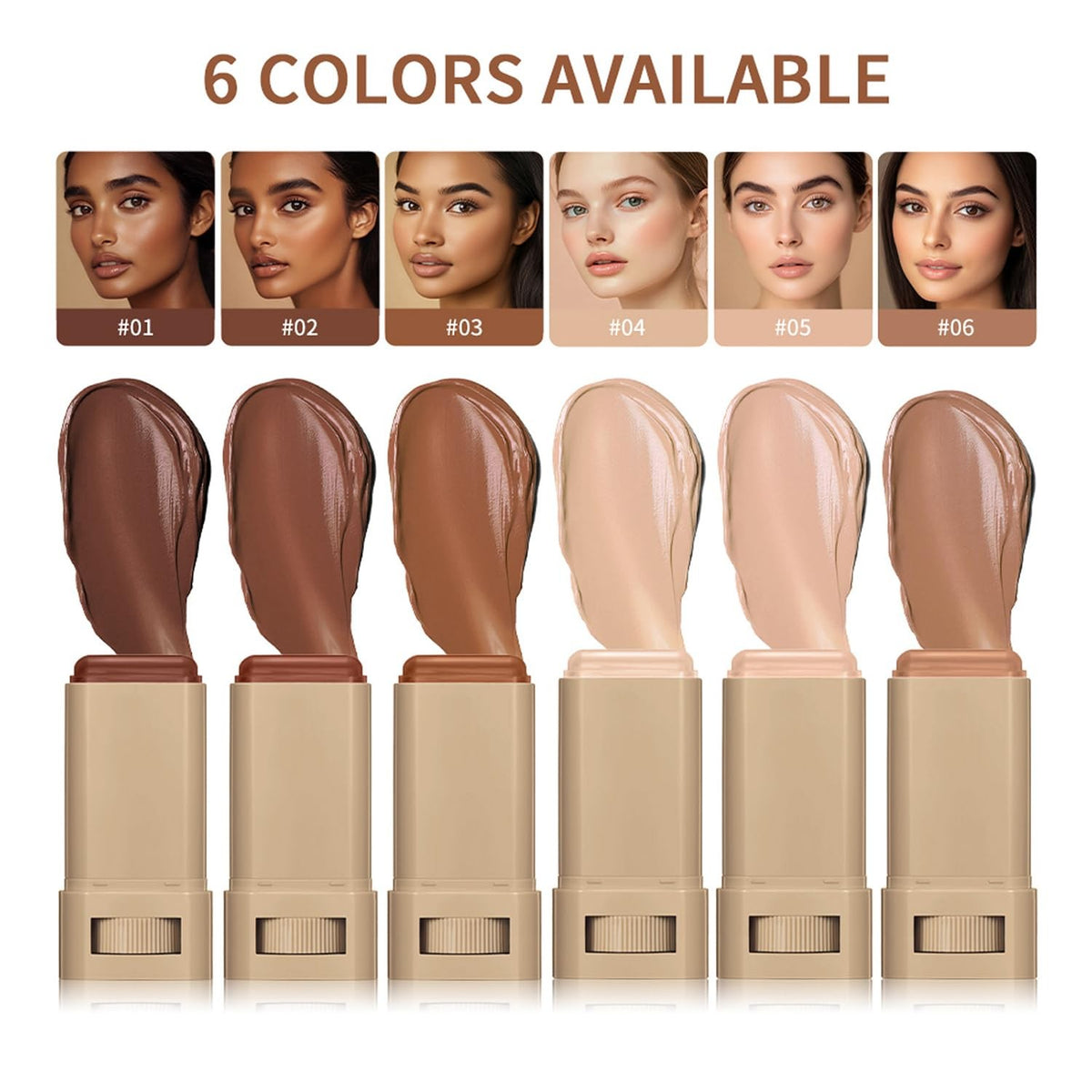 Skin Tint for Black Women - Hydrating Foundation Stick with Flawless Coverage