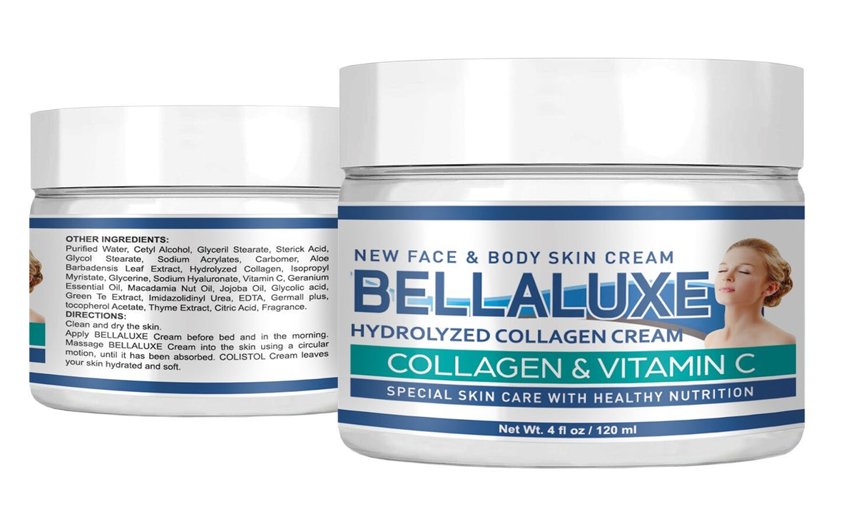 Collagen Cream with Hyaluronic Acid and Vitamin E for Face, Neck & Chest - 4oz Anti-Aging Moisturizer