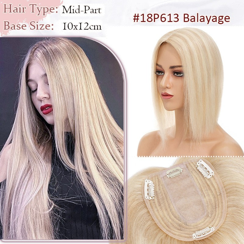 Women Clip-in Hairpiece for Hair Loss & Volume - 100% Remy Human Hair