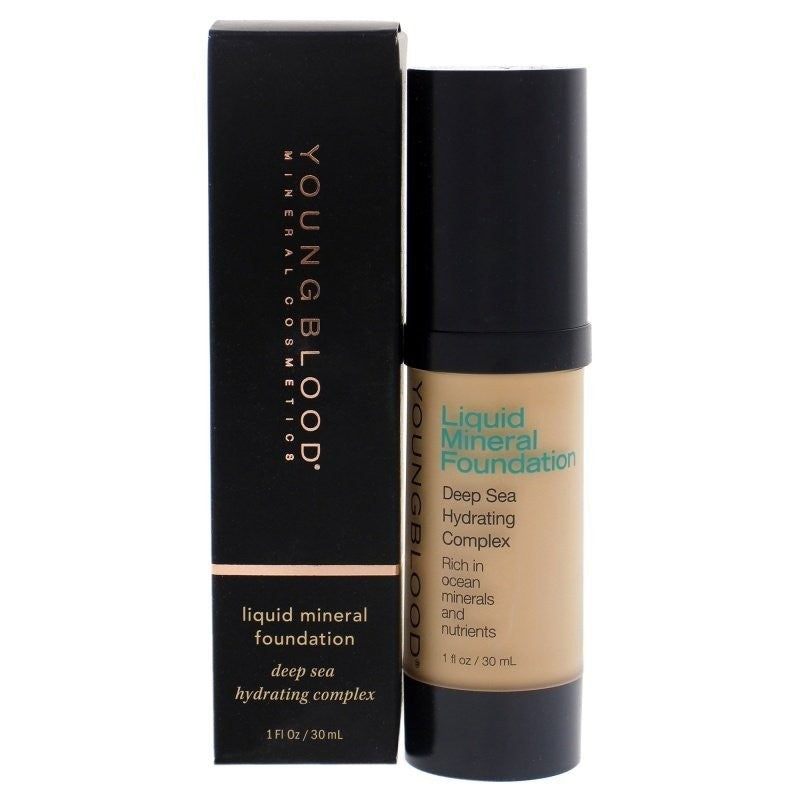 Liquid Mineral Foundation Shell - 1 Fl Oz Face Makeup for All Skin Types