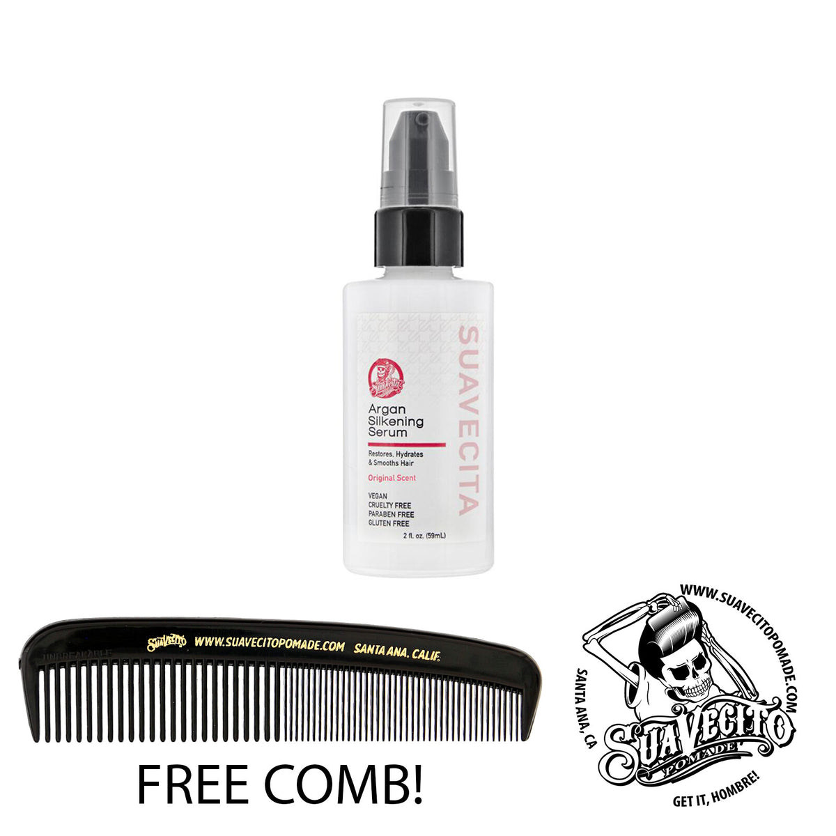 Argan Oil Hair Serum - Silkening Frizz Control & Shine Spray 2 oz