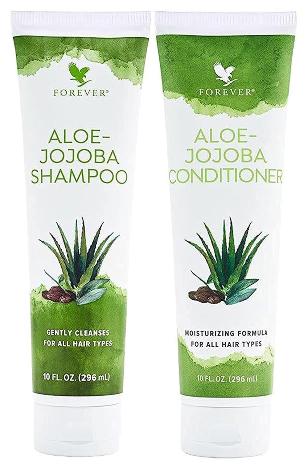 Hair Care Shampoo & Conditioner Set with Aloe Vera and Jojoba Oil - Nourishing & Gentle