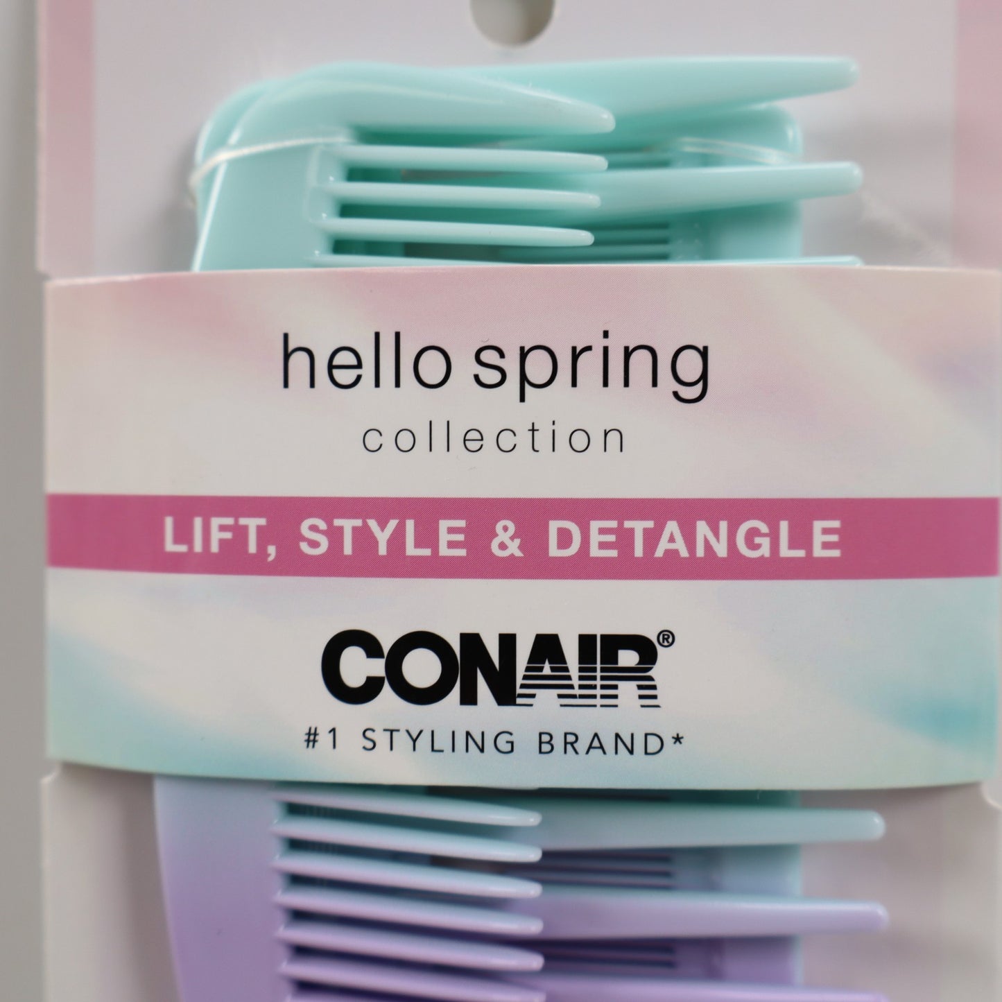 2 Pack Hair Comb Set for Detangling and Styling - Blue
