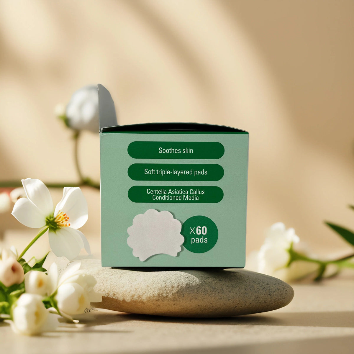 Calming Toner Pads with Centella for Sensitive Skin - 60 Count