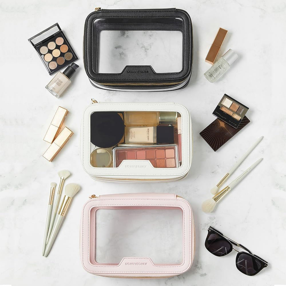 Clear Makeup & Toiletry Bag - Waterproof Travel Organizer