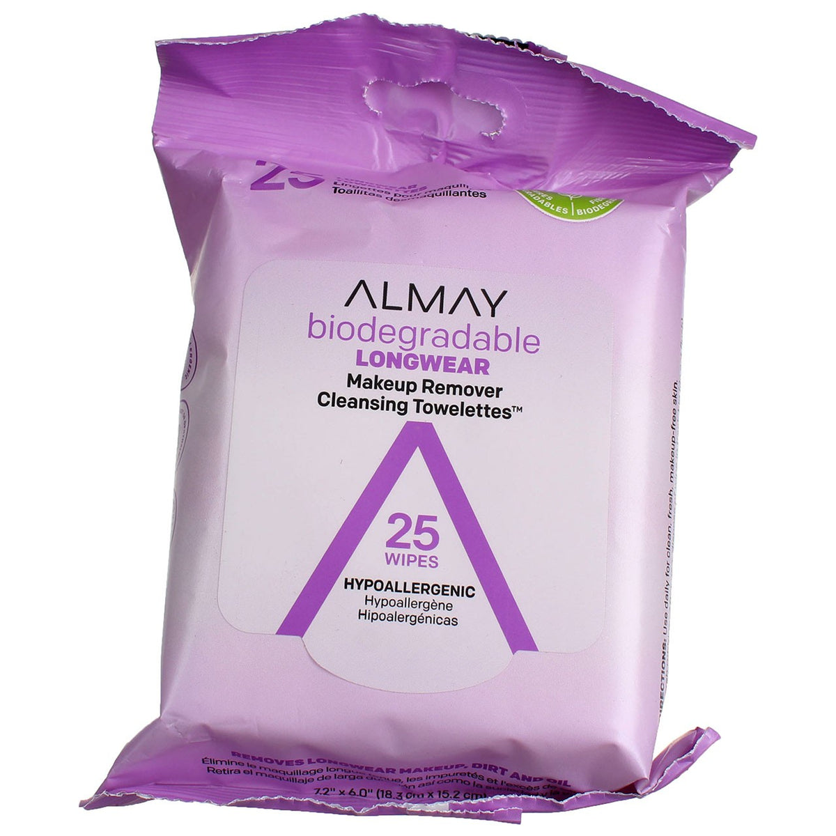 Longwear Makeup Remover Towelettes - 25 Count Facial Cleansing Wipes