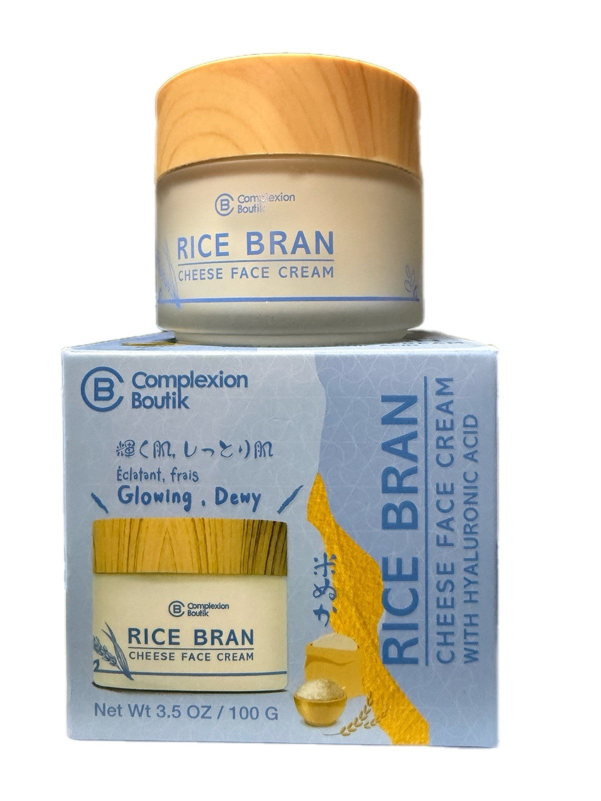 Rice Bran Face Cream with Hyaluronic Acid 3.4 oz