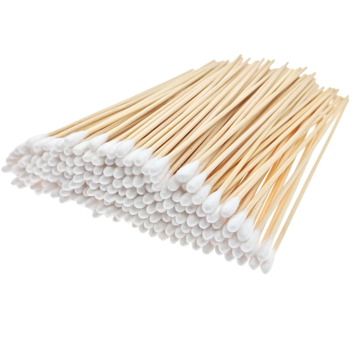 Extra Long Cotton Swabs with 6-Inch Wooden Handle for Ear & Household Use